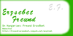 erzsebet freund business card